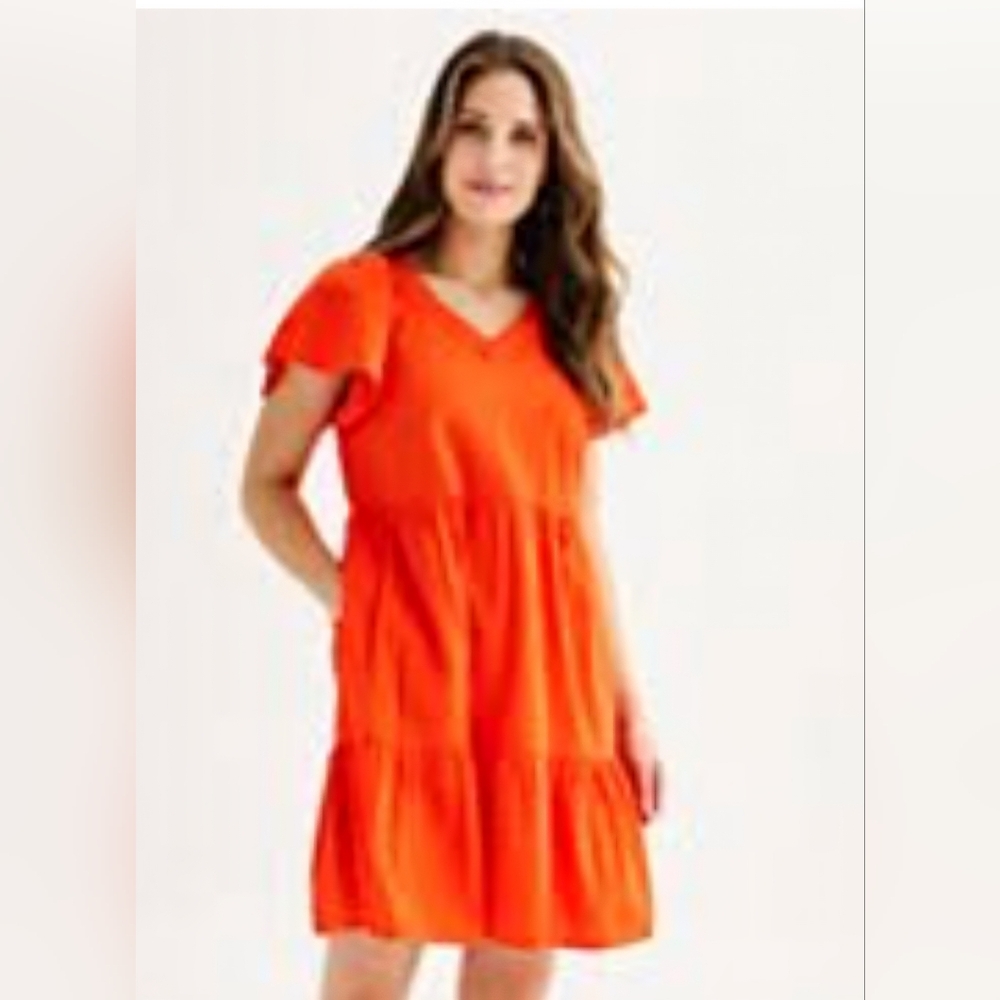 Vibrant Orange Sonoma Dress Size S